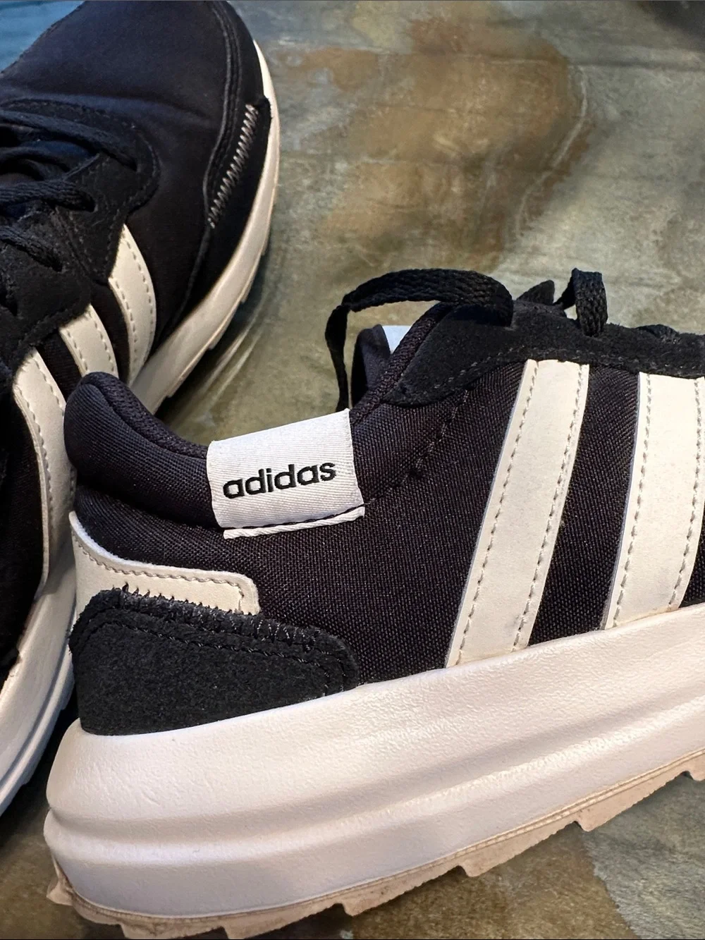 adidas Black and White Low-Top Sneakers